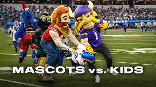 FULL GAME REPLAY Mascots vs Kids Tackle Football Game During Rams Halftime Show [upl. by Arimahs]