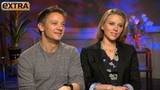 The Avengers Interviews Scarlet Johansson and Jeremy Renner [upl. by Jaimie]