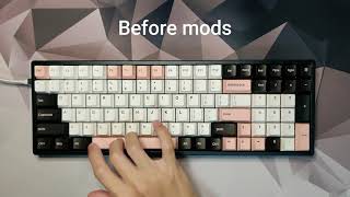 Keychron K4  Before and after mods  Typing sounds [upl. by Natsirt707]