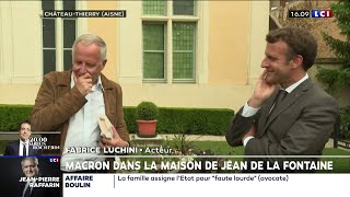 Rencontre entre Macron et Luchini dans la maison de La Fontaine [upl. by Ahsinuq]