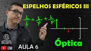 ESPELHOS ESFÉRICOS III  ESTUDO ANALÍTICO  ÓPTICA  TEORIA  EXERCÍCIOS  AULA 6 [upl. by Blisse]