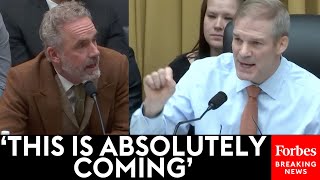 Jordan Peterson Tells Jim Jordan That DeBanking Seen During Canada Truck Protest May Come To US [upl. by Enailil]