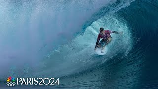 Japan Australias Jack Robinson lead Round 2 of surfing competition  Paris Olympics  NBC Sports [upl. by Rufina]