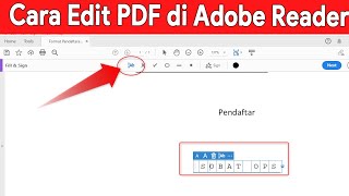 cara edit tulisan pdf di adobe reader [upl. by Maher110]