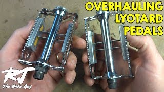 Vintage Lyotard Bike Pedals OverhaulRepair [upl. by Broeker]