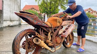 Full restoration restore the abandoned 50yearold antique motorcycle 250cc [upl. by Janie106]