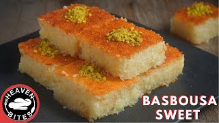 I wish I tried this easy Basbousa Sweet recipe before Easy Rava cake recipe😋😊 [upl. by Neitsirhc]