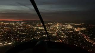 Night Flight in Pipistrel Alpha Trainer over Los Angeles [upl. by Esydnac533]