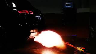 Audi S3 NVM Stage 2 with Antilag Pops HUGE FLAMES [upl. by Atilem]