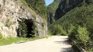 Strada abbandonata sul canale di Agordo ex tratto ferroviario [upl. by Attekahs230]