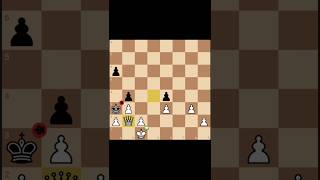 Bishop trapped but White turns the tables by trapping the queen and wins chess oneminutechess [upl. by Marjana]