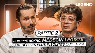 PHILIPPE BOXHO MÉDECIN LÉGISTE PARTIE 2  IL REVIENT SUR LES DÉCÈS LES PLUS INSOLITES QUIL A VUS [upl. by Erdeid]