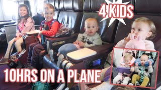 4 KIDS ON A PLANE FOR 10HRS flying to Disney World [upl. by High]