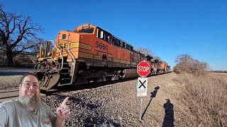 BNSF Railfanning In Lecompton amp Lawrence Ks [upl. by Navlys]