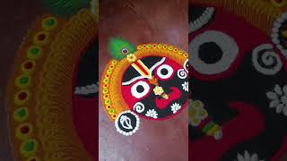 Jagannath Rangoli🪷🌼 jagannath jayjagannath rangoli jagannathrangoli shorts trending viral yt [upl. by Leitman194]