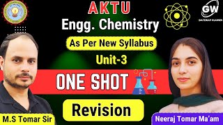 Unit3 I ONE SHOT Revision Video I EnggChemistry I by Neeraj Tomar Maam [upl. by Zerelda]