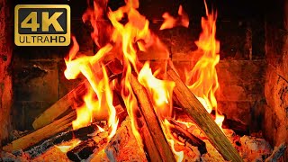 🔥 Fireplace 4K UHD 12 HOURS Peaceful Crackling Fire Sounds for a Cozy and Relaxing Home [upl. by Rettuc]