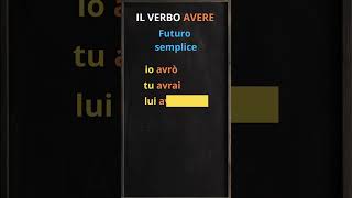 IL VERBO AVERE  IL FUTURO SEMPLICE [upl. by Ynffit]