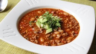 Italian Sausage Chili  Spicy Sausage amp White Bean Chili Recipe [upl. by Hirz651]