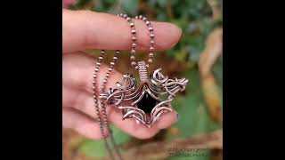 🦇handmade wire wrapped spooky pendant necklace by zdartisanjewelry IG [upl. by Castora772]