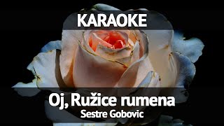 Sestre Gobovic  Oj ružice rumena Karaoke [upl. by Ailecra]