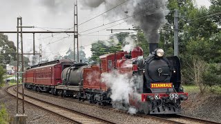 Double KClasses Battle Jordanville Bank 130  Steamrail Glen Waverley Shuttles w K190 amp K183 [upl. by Ordisy]