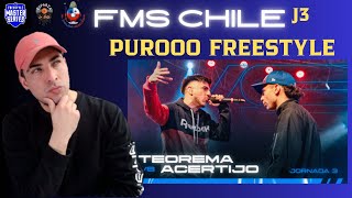 PURO FREESTYLE  CHILENO REACCIONANDO TEOREMA VS ACERTIJO fmschile chile teorema acertijo rap [upl. by Mullins]