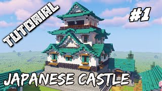 How To Build A Japanese Castle  Minecraft Tutorial 1 [upl. by Ahsekin]