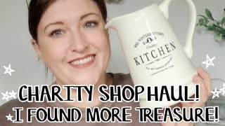 CHARITY SHOP HAUL  HOMEWARE  AUTUMNWINTER FASHION charity thrifting thrifted charityhaul [upl. by Nessy613]