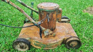 Old Very Rusty Lawn Mower  Restoration [upl. by Eecram]