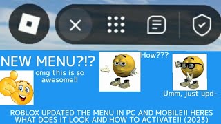 ROBLOX Updated Mobile Menu Showcase 2023 [upl. by Raasch]