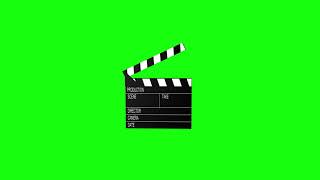 4K Green Screen  Movie Clapperboard [upl. by Mutz]