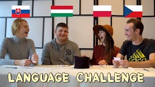 LANGUAGE CHALLENGE Polish Hungarian Czech Slovak  Globe in the Hat 2 [upl. by Varick]