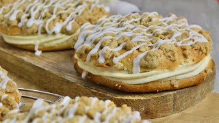 Streuseltaler mit TahitiVanillecreme amp Zimtstreuseln  Streuselkuchen besser als vom Bäcker [upl. by Sewell81]