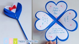 Beautiful Fathers day greeting card ideas 💙 Origami paper crafts  DIY paper crafts [upl. by Aleak]