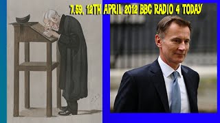 The origins of the spoonerism about jeremy hunt  at precisely 759 april 12th 2012 [upl. by Ecidna]