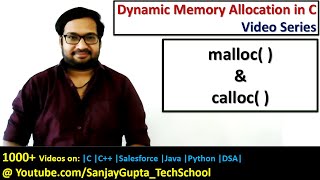 Difference between malloc  and calloc  functions of DMA in c programming  by Sanjay Gupta [upl. by Morra905]