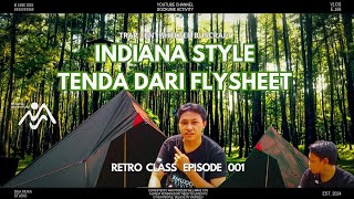 CARA BUAT TENDA DARI FLYSHEET  Kilimanjaro ukuran 3x4 dengan 19 Lubang TRAP TANT INDIANA STYLE [upl. by Nerral]