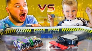 FATHER VS SON BATTLEBOTS ARENA  Hexbug BattleBots Toys [upl. by Kassaraba]