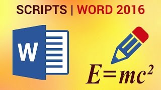 How to Create Subscripts and Superscripts in Word 2016 [upl. by Atsirtal]