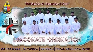 Diaconate Ordination 2024  3rd February 2024  Papal Seminary Pune [upl. by Fraser]