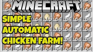 Minecraft Simple Automatic Chicken Farm Tutorial Bedrock Edition MCPE PE Xbox Windows 10 [upl. by Stacia]