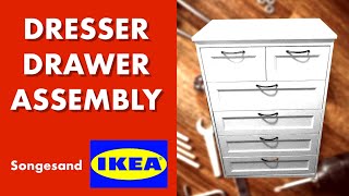 How to assemble Ikea songesand dresser drawer quick and easy [upl. by Sharline]