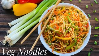 Hakka Noodles Restaurant Style  Vegetables Noodles  Spicy Noodles [upl. by Weston]