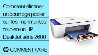 Comment éliminer un bourrage papier sur les imprimantes toutenun HP DeskJet série 2600 [upl. by Yrrehs970]