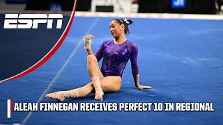 Aleah Finnegan with a POSTSEASON PERFECT 10 in the Arkansas Regional 🤩  ESPN College Gymnastics [upl. by Secnirp]