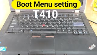 Lenovo thinkpad T410 Laptop Boot menu setting [upl. by Py706]