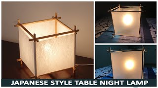 Japanesestyle table lamp  lantern EASY DIY [upl. by Nirret748]