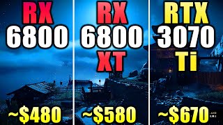 RX 6800 vs RX 6800 XT vs RTX 3070 Ti  How Much Performance Difference [upl. by Ecirtnahc73]