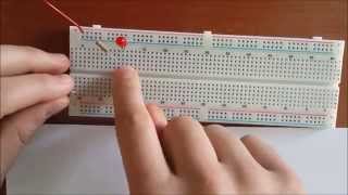 1 Breadboard nedir Nasıl kullanılır Breadboardta Led Yakma [upl. by Novek]